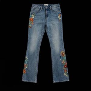 DRIFTWOOD Blue Embroidered Flare Jeans